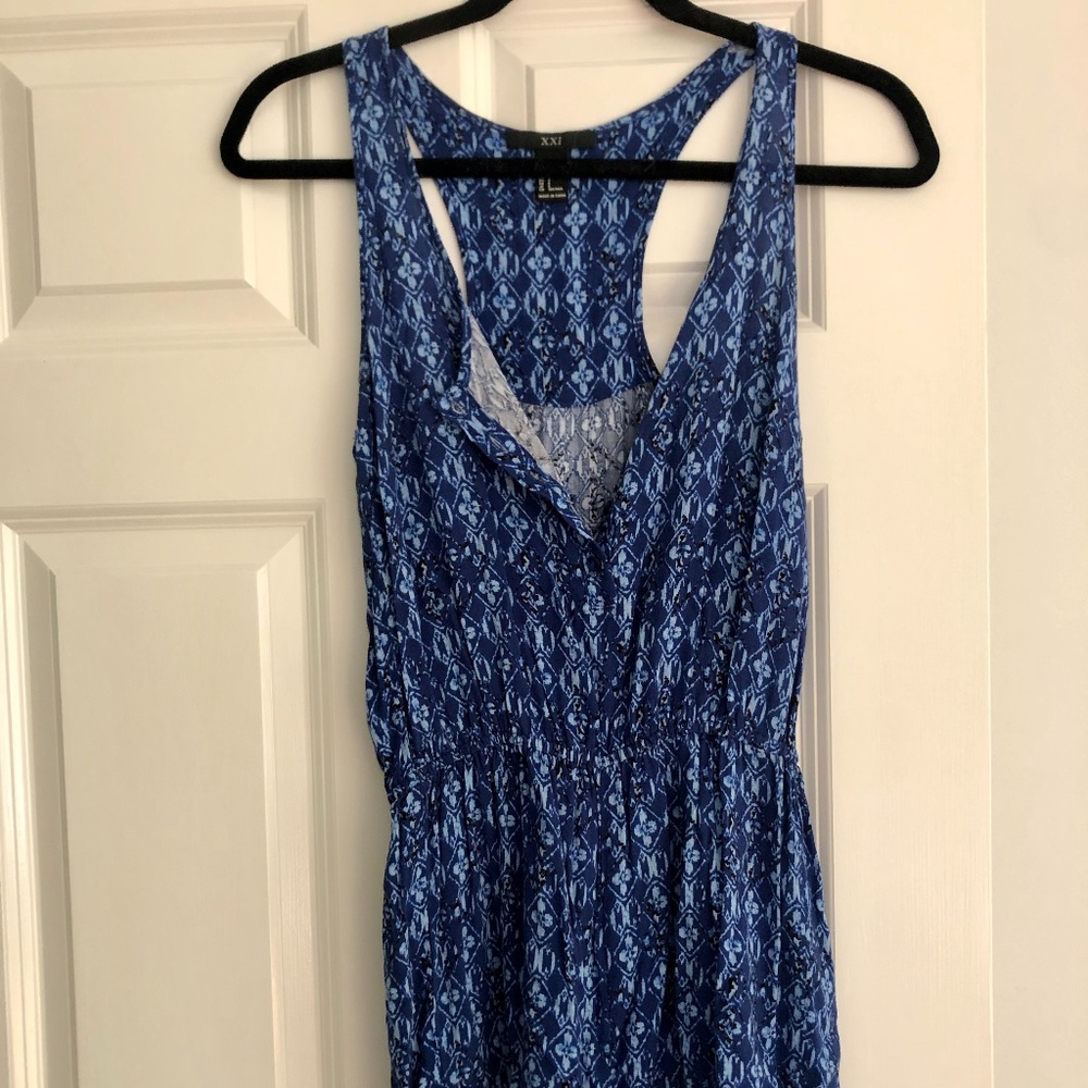 Blue Printed Romper